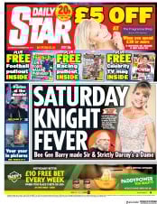 Daily Star (UK) Newspaper Front Page for 30 December 2017