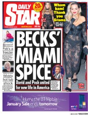 Daily Star (UK) Newspaper Front Page for 30 January 2018