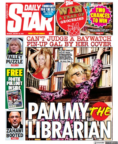 Daily Star Newspaper Front Page (UK) for 30 January 2023