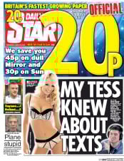 Daily Star (UK) Newspaper Front Page for 30 March 2016
