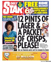 Daily Star (UK) Newspaper Front Page for 30 April 2020