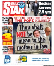 Daily Star (UK) Newspaper Front Page for 30 April 2022