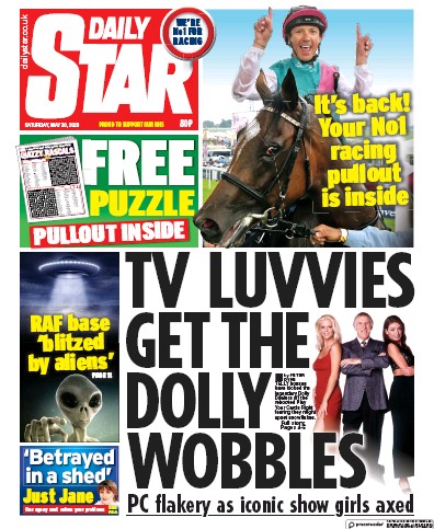 Daily Star Newspaper Front Page (UK) for 30 May 2020