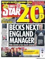 Daily Star (UK) Newspaper Front Page for 30 June 2016