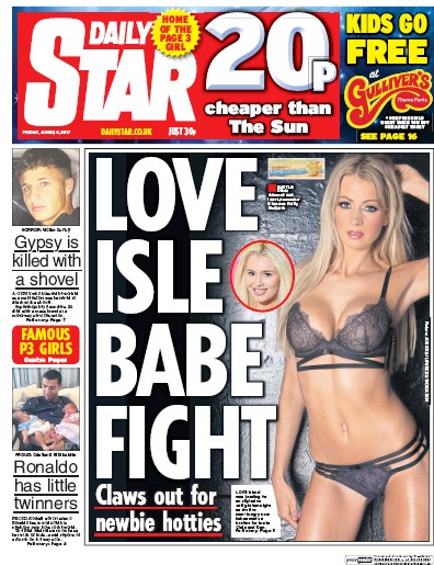 Daily Star Newspaper Front Page (UK) for 30 June 2017