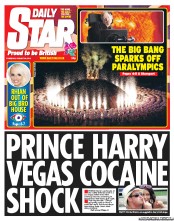 Daily Star (UK) Newspaper Front Page for 30 August 2012