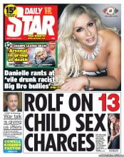 Daily Star (UK) Newspaper Front Page for 30 August 2013