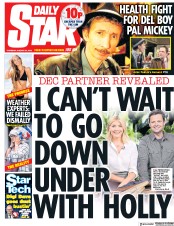 Daily Star (UK) Newspaper Front Page for 30 August 2018