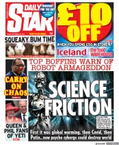 Daily Star (UK) Newspaper Front Page for 30 September 2022