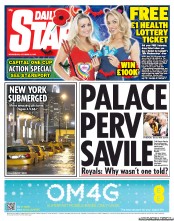 Daily Star (UK) Newspaper Front Page for 31 October 2012