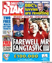 Daily Star (UK) Newspaper Front Page for 31 October 2020