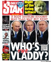 Daily Star (UK) Newspaper Front Page for 31 October 2022