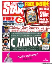 Daily Star (UK) Newspaper Front Page for 31 December 2020