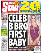 Daily Star (UK) Newspaper Front Page for 31 January 2017