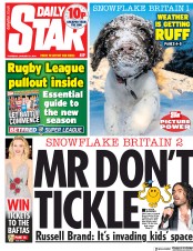 Daily Star (UK) Newspaper Front Page for 31 January 2019