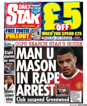 Daily Star (UK) Newspaper Front Page for 31 January 2022