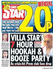Daily Star (UK) Newspaper Front Page for 31 March 2016