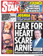 Daily Star (UK) Newspaper Front Page for 31 March 2018