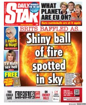 Daily Star (UK) Newspaper Front Page for 31 March 2021