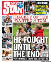 Daily Star (UK) Newspaper Front Page for 31 March 2022