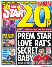 Daily Star (UK) Newspaper Front Page for 31 May 2016