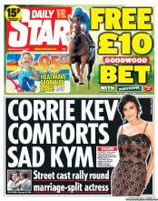 Daily Star Newspaper Front Page (UK) for 31 July 2013