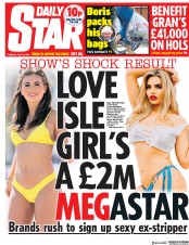Daily Star (UK) Newspaper Front Page for 31 July 2018