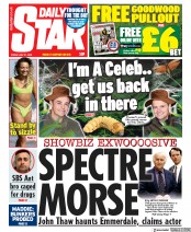 Daily Star (UK) Newspaper Front Page for 31 July 2020