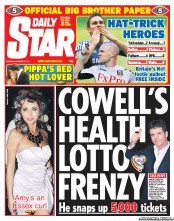 Daily Star Newspaper Front Page (UK) for 3 October 2011