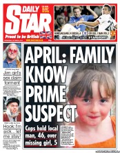 Daily Star (UK) Newspaper Front Page for 3 October 2012