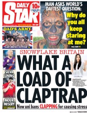 Daily Star (UK) Newspaper Front Page for 3 October 2018