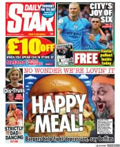 Daily Star front page for 3 October 2022