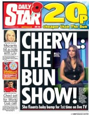 Daily Star (UK) Newspaper Front Page for 3 November 2016