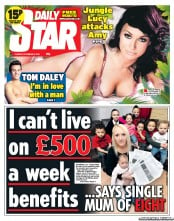 Daily Star (UK) Newspaper Front Page for 3 December 2013