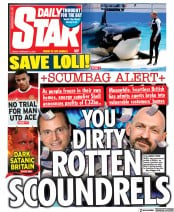 Daily Star front page for 3 February 2023