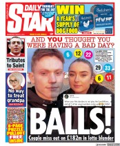 Daily Star (UK) Newspaper Front Page for 3 March 2021