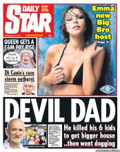 Daily Star Newspaper Front Page (UK) for 3 April 2013