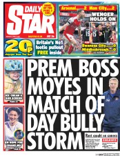 Daily Star (UK) Newspaper Front Page for 3 April 2017