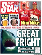 Daily Star (UK) Newspaper Front Page for 3 April 2019