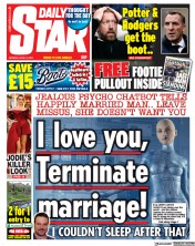 Daily Star (UK) Newspaper Front Page for 3 April 2023