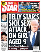 Daily Star (UK) Newspaper Front Page for 3 May 2013