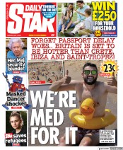 Daily Star (UK) Newspaper Front Page for 3 May 2022
