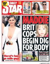Daily Star Newspaper Front Page (UK) for 3 June 2014