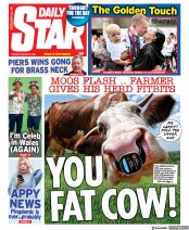 Daily Star (UK) Newspaper Front Page for 3 August 2021