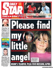 Daily Star (UK) Newspaper Front Page for 4 October 2012