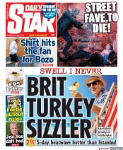 Daily Star (UK) Newspaper Front Page for 4 October 2021