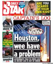 Daily Star (UK) Newspaper Front Page for 4 November 2021