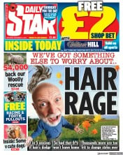 Daily Star (UK) Newspaper Front Page for 4 November 2023