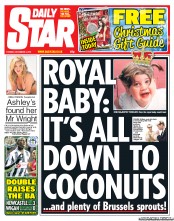 Daily Star (UK) Newspaper Front Page for 4 December 2012