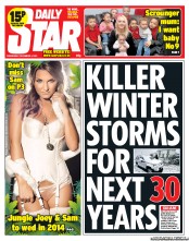 Daily Star (UK) Newspaper Front Page for 4 December 2013